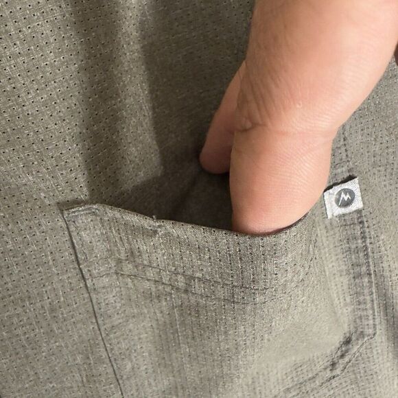 Marmot Shirt Mens XL Gray Button Up Lightweight Long Sleeve Outdoor Hiking Adult - Picture 3 of 7